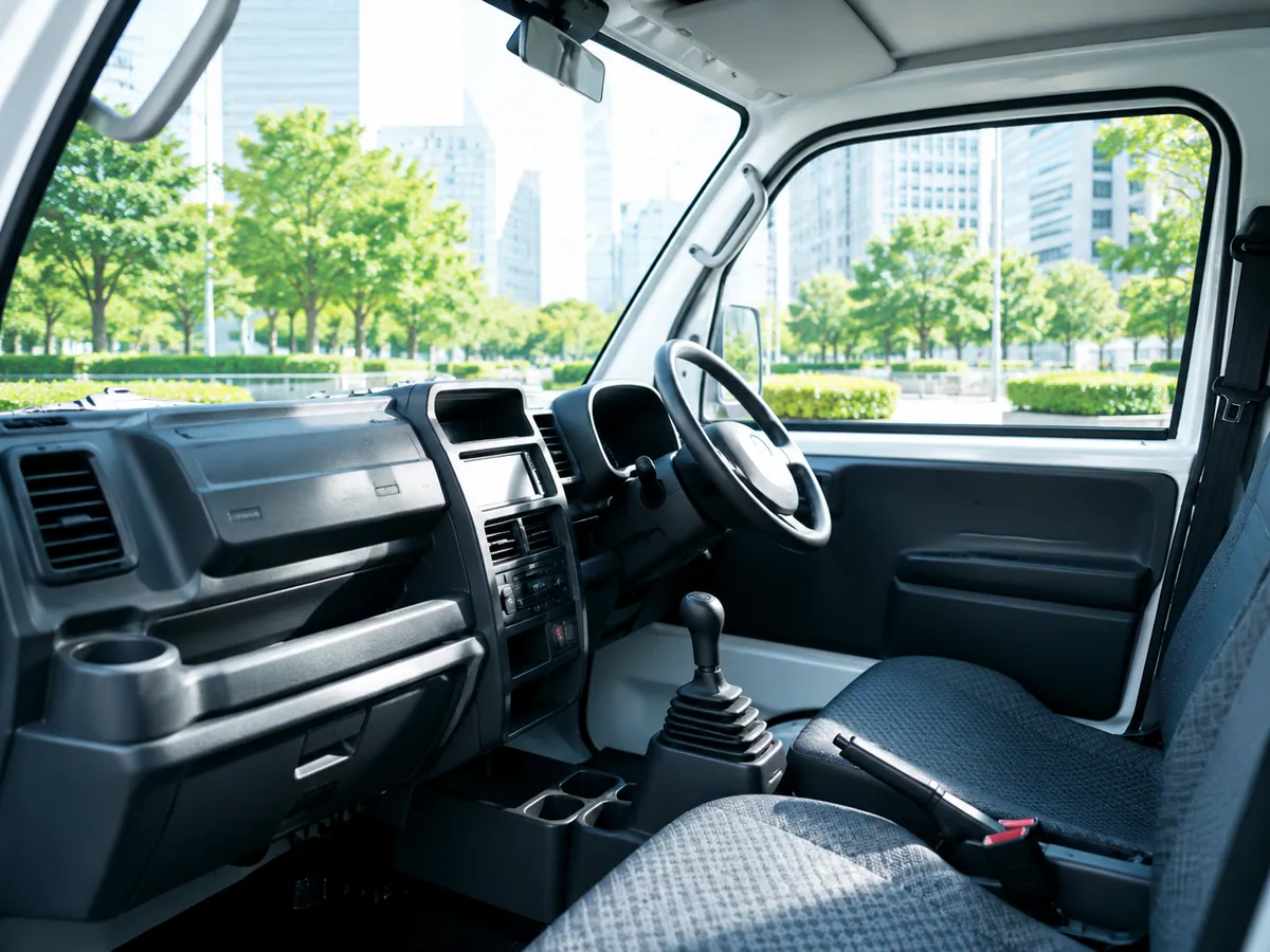 軽貨物車両の運転席まわり